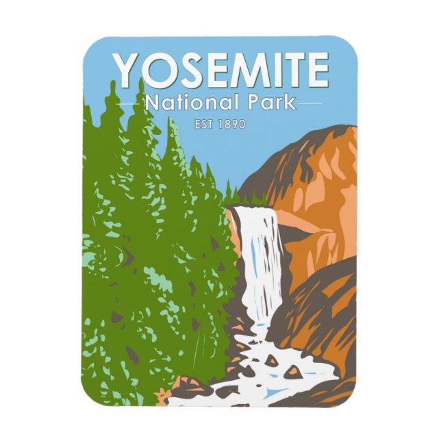 Yosemite National Park California Vernal Fall Magnet (Vertikal)