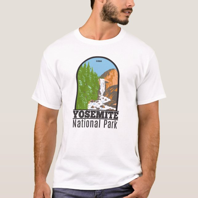 Yosemite National Park California Vernal Fall T Shirt (Framsida)