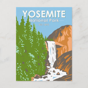 Yosemite National Park California Vernal Fall Vykort