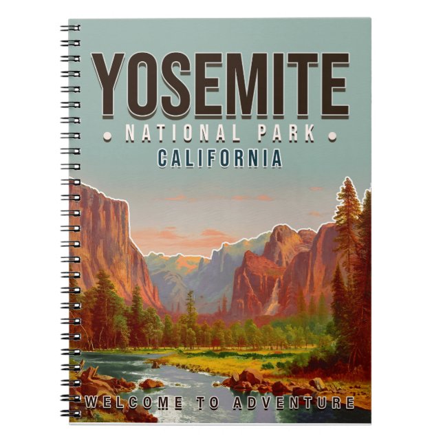 Yosemite National Park California Vintage 1960 Anteckningsbok (Framsidan)