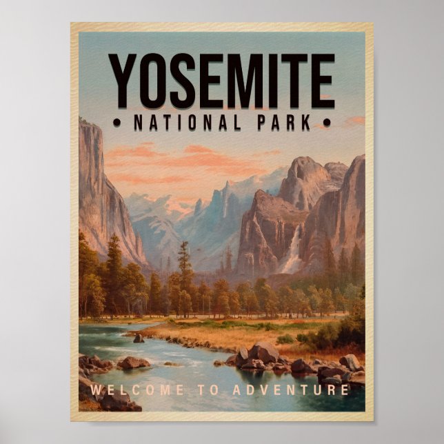 Yosemite National Park California Vintage Poster (Framsidan)