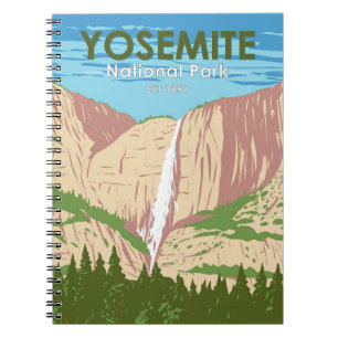 Yosemite National Park California Waterfall Anteckningsbok