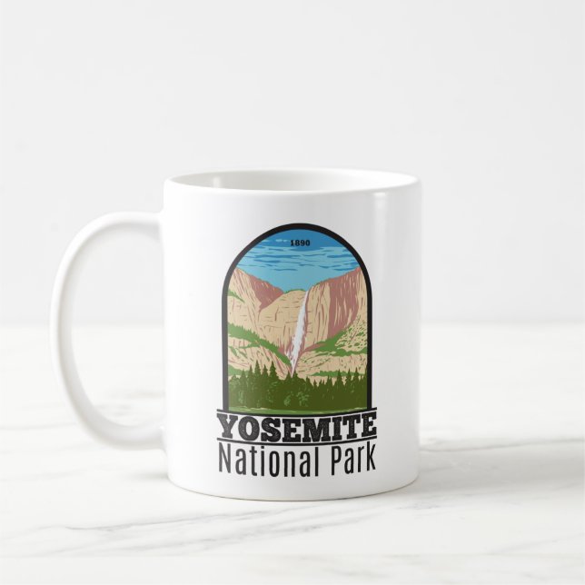 Yosemite National Park California Waterfall Kaffemugg (Vänster)