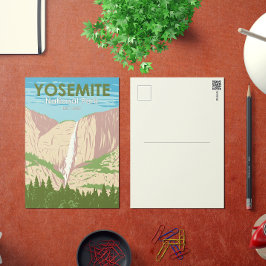 Yosemite National Park California Waterfall Vykort