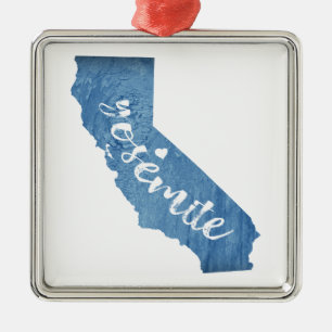Yosemite National Park California Wood Grain Julgransprydnad Metall