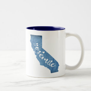 Yosemite National Park California Wood Grain Två-Tonad Mugg