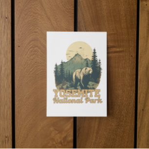 Yosemite National Park Camping Travel Vykort