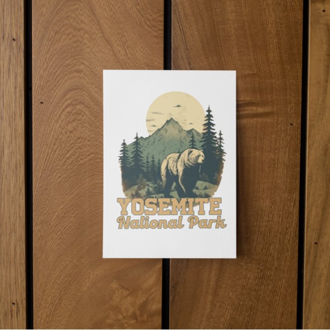 Yosemite National Park Camping Travel Vykort (yosemite national park postcard)