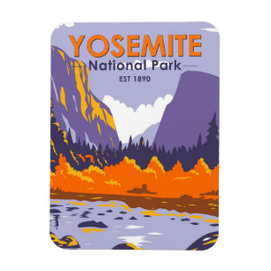 Yosemite National Park El Capitan på hösten Magnet