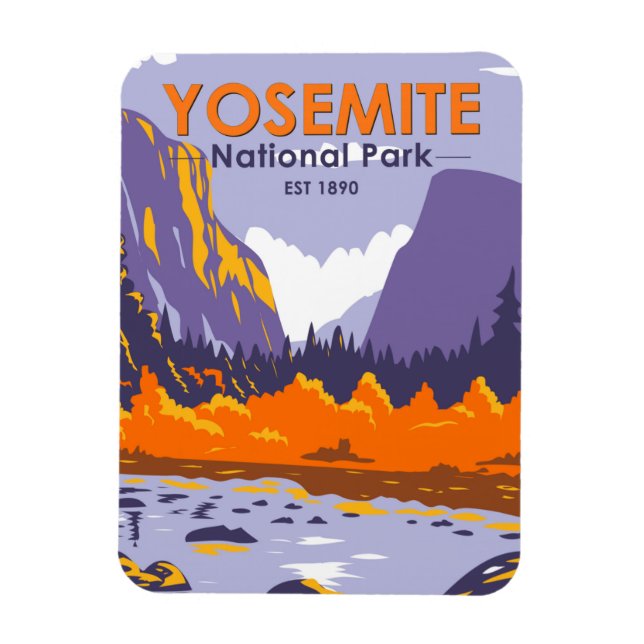 Yosemite National Park El Capitan på hösten Magnet (Vertikal)