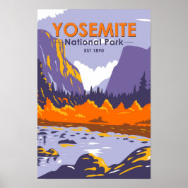 Yosemite National Park El Capitan på hösten Poster