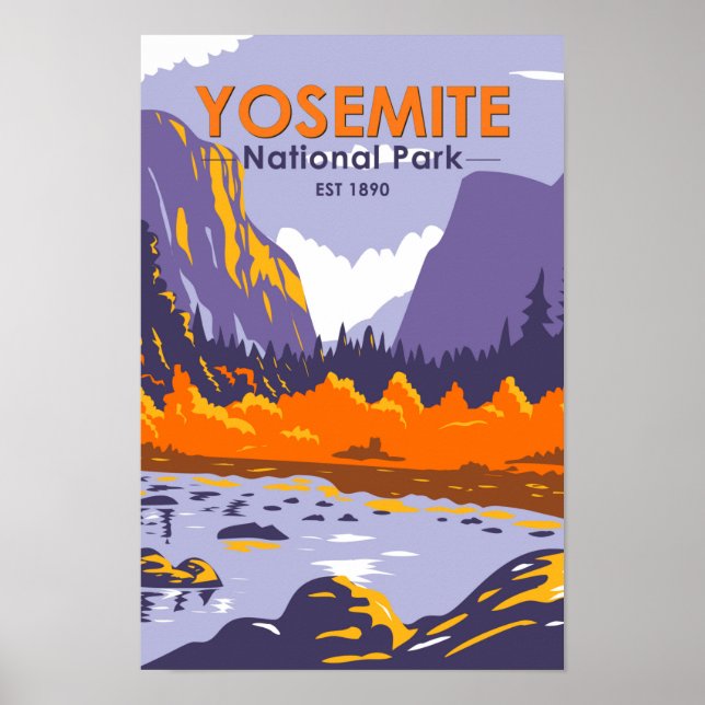 Yosemite National Park El Capitan på hösten Poster (Framsidan)