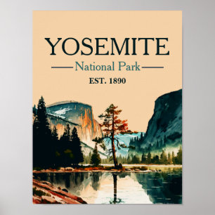 Yosemite National Park El Capitan på hösten Poster