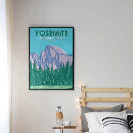 Yosemite National Park Half Dome Kalifornien Poster
