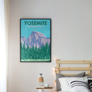 Yosemite National Park Half Dome Kalifornien Poster