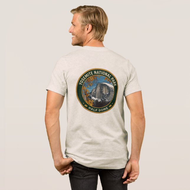 Yosemite National Park - Half Dome  T Shirt (Baksida full)