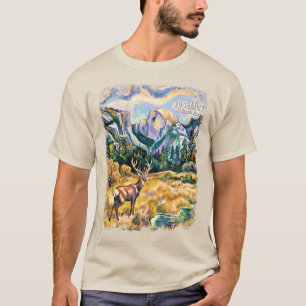 Yosemite National Park Half Dome Van Gogh Älg T Shirt