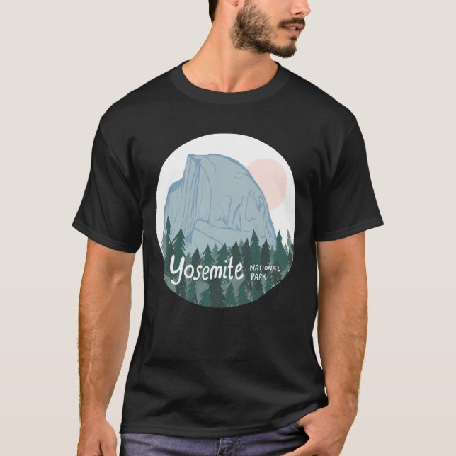 Yosemite National Park, halv Dome T Shirt (Framsida)