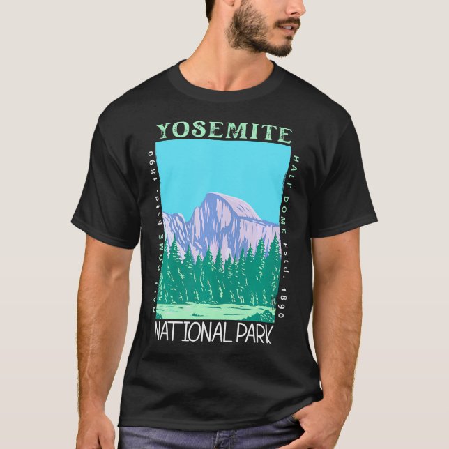 Yosemite National Park, halv Dome T Shirt (Framsida)