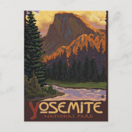 Yosemite National Park - Halv Dome - Vintage Vykort