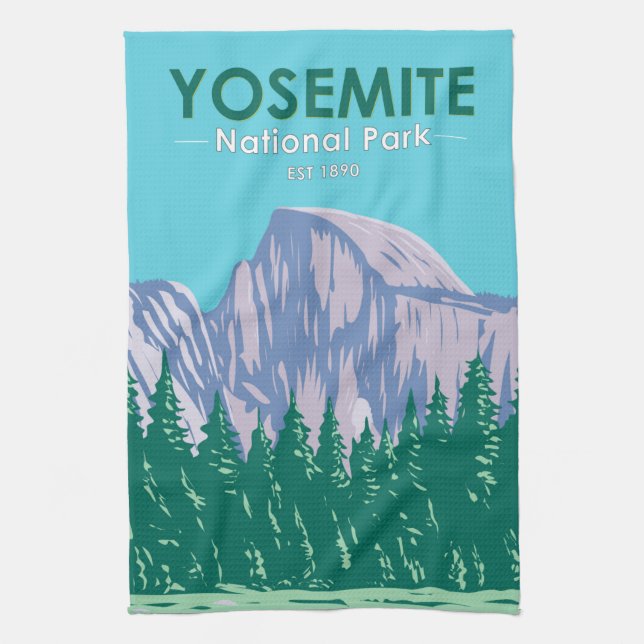 Yosemite National Park Halva Dome California Kökshandduk (Vertikal)