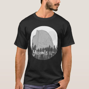 Yosemite National Park Halva Dome Grayscale T Shirt