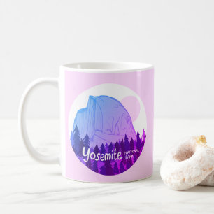 Yosemite National Park Halva Dome Lila Lilac Kaffemugg