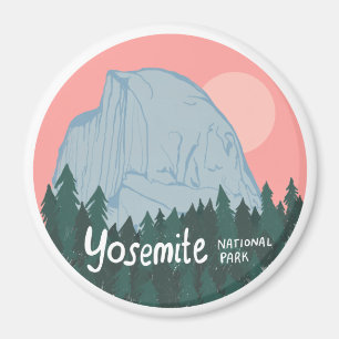 Yosemite National Park Halva Dome Rosa Magnet