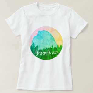 Yosemite National Park Halva Dome texturerad T Shirt