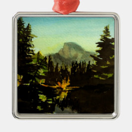 Yosemite National Park: Halvdomsreflektion Julgransprydnad Metall