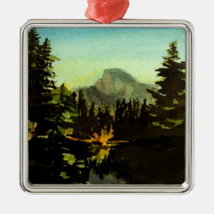 Yosemite National Park: Halvdomsreflektion Julgransprydnad Metall