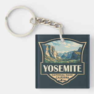Yosemite National Park Illustration Retro Badge