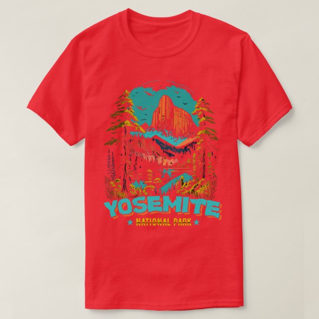 Yosemite National Park Illustration T Shirt (Design framsida)