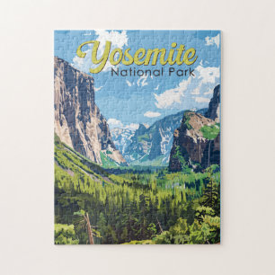 Yosemite National Park Illustration Travel Art Pussel