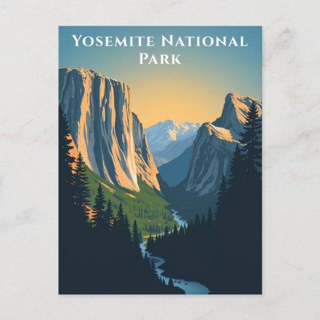 Yosemite National Park Kalifornien Reselandskap Vykort (Framsida)