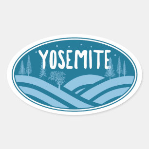 Yosemite National Park Kalifornien utomhus Ovalt Klistermärke