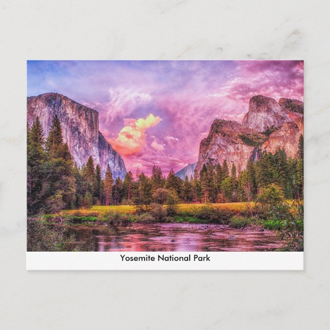 Yosemite National Park-kort Vykort (Framsida)