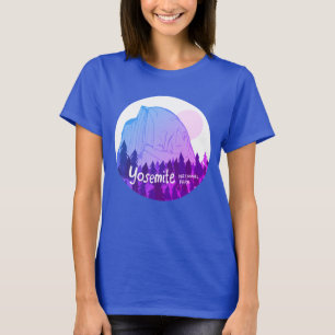 Yosemite National Park Lila BLue, halvdal T Shirt