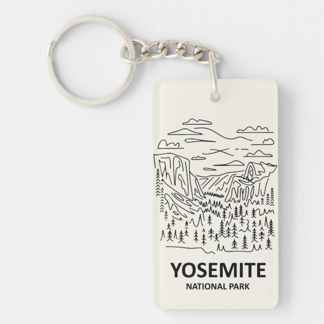 Yosemite National Park Line Art (Framsidan)