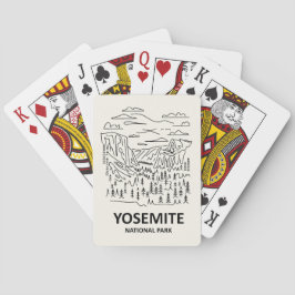 Yosemite National Park Line Art Casinokort