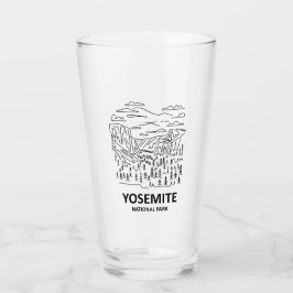 Yosemite National Park Line Art Glaskopp
