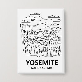 Yosemite National Park Line Art Knapp