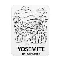 Yosemite National Park Line Art