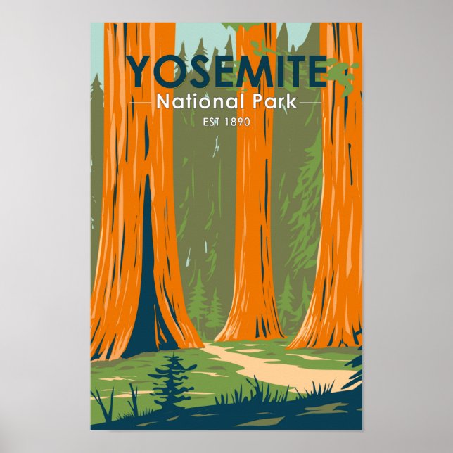 Yosemite National Park Mariposa Grove California Poster (Framsidan)
