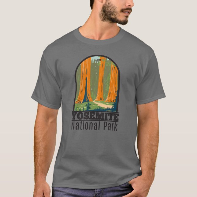 Yosemite National Park Mariposa Grove California T Shirt (Framsida)