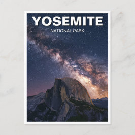 Yosemite National Park Milky way night Vykort
