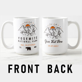 Yosemite National Park Minimalist Sunset Mountain Kaffemugg