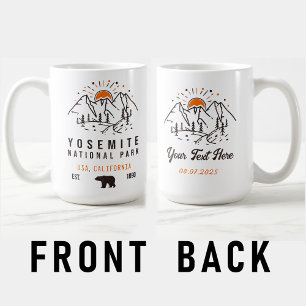 Yosemite National Park Minimalist Sunset Mountain Kaffemugg