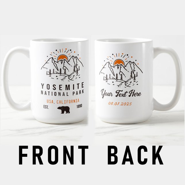 Yosemite National Park Minimalist Sunset Mountain Kaffemugg (Skapare uppladdad)