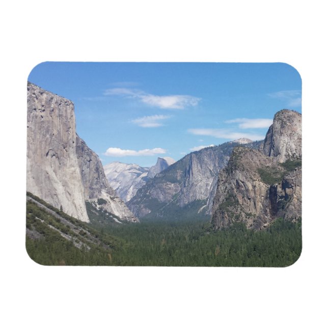 Yosemite National Park Mountain Valley Scenia Magnet (Horisontell)